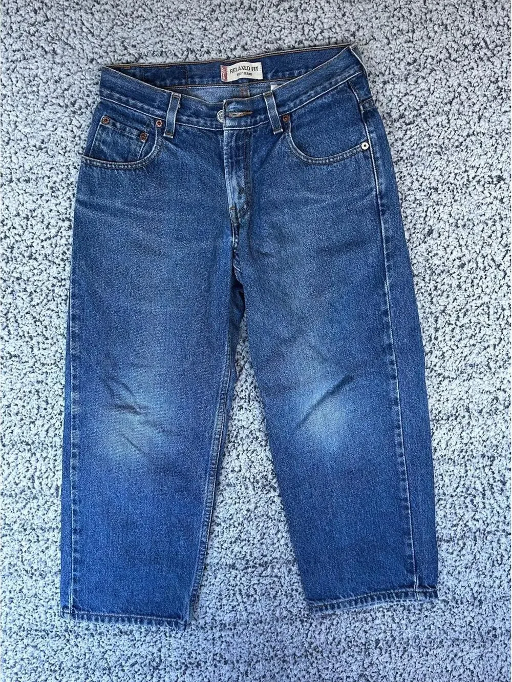 Levi's 550 Relaxed Fit Jeans Husky W29 L25 Youth Boys Medium Wash Cotton